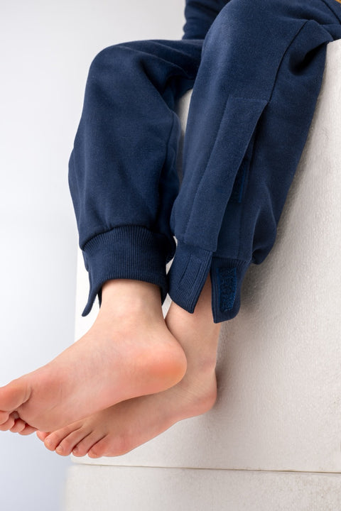 Pantalone Invernale TOM per bambini e ragazzi in carrozzina - Blu/Giallo