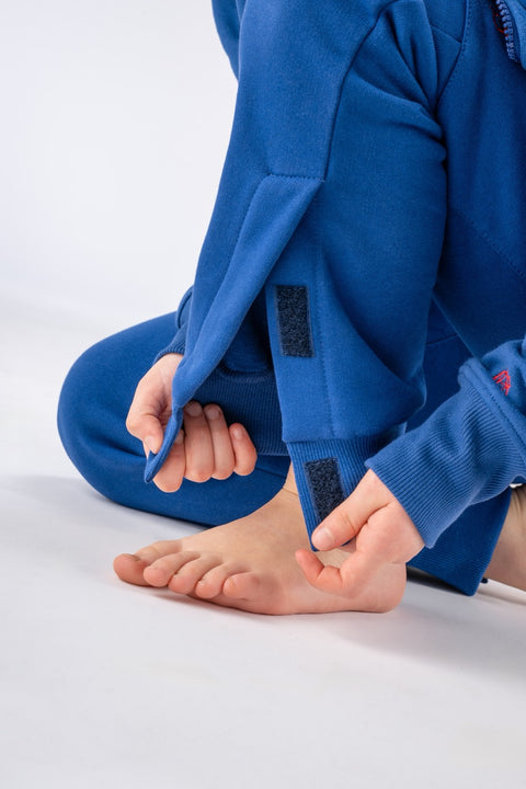 Pantalone Invernale TOM per bambini e ragazzi in carrozzina - Blu/Rosso
