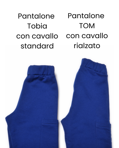 Pantalone Invernale TOM per bambini e ragazzi in carrozzina - Blu/Rosso